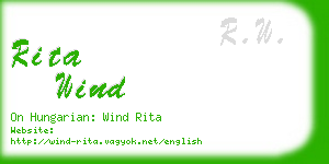 rita wind business card